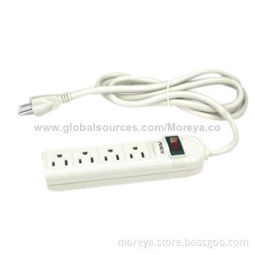 American Standard Power Strip with 4 Socket Outlets, Extension Cord, Overload Protection